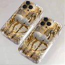 Capa de Celular com Cavalo Dourado e Brilho.