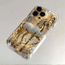 Capa de Celular com Cavalo Dourado e Brilho.