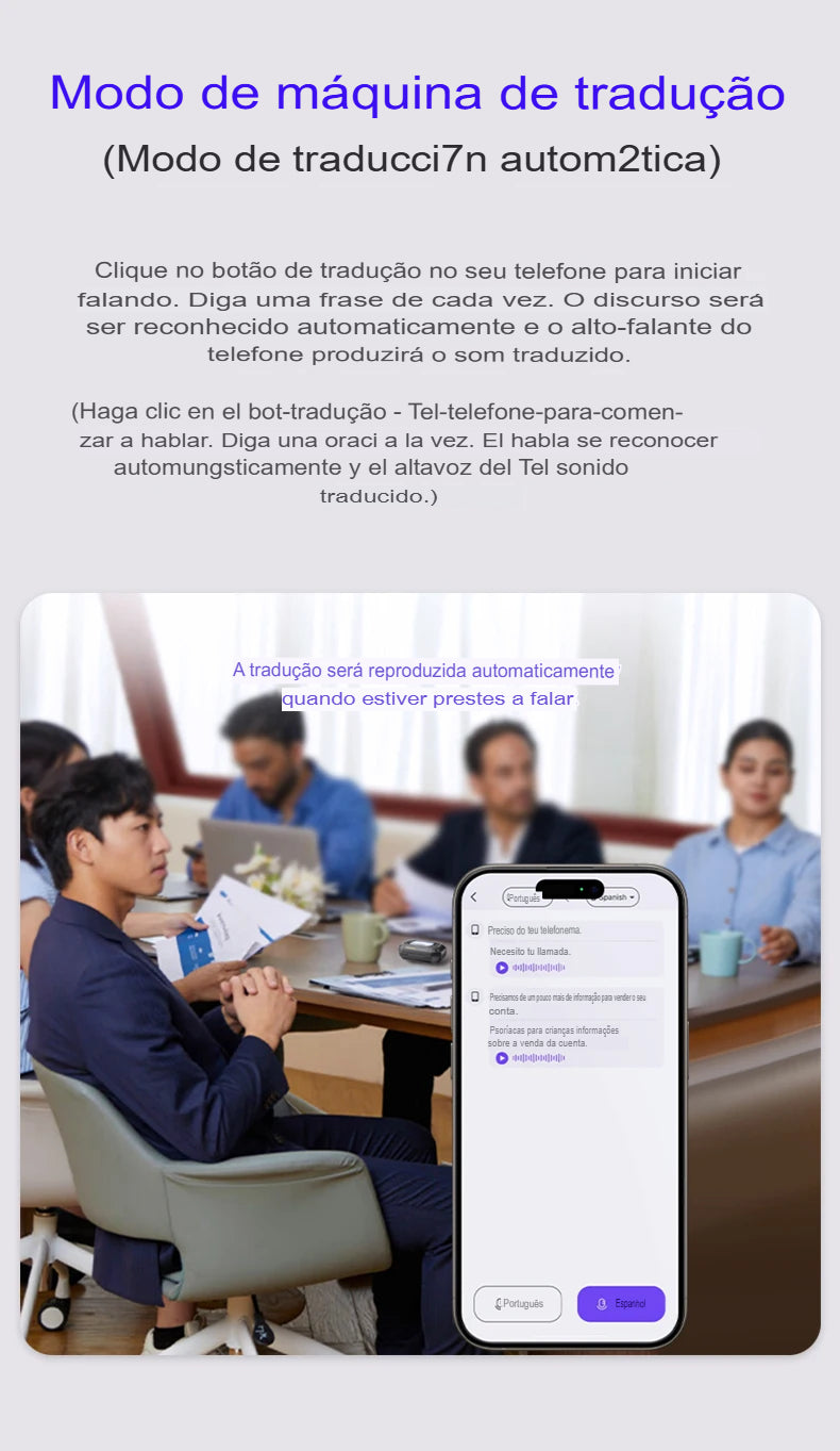 Fone de ouvido - Bluetooth, tradutor instantâneo