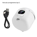 Cortador de unha elétrico branco — vista lateral